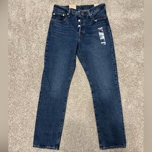 Levi's Blue Slim Straight Jeans with Faded Denim